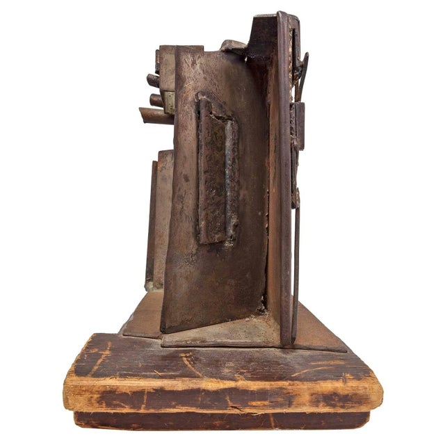 Rare Large Abstract Expressionist Welded Assemblage Sculpture For Sale In Miami - Image 6 of 6
