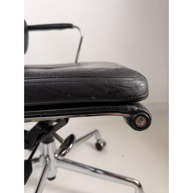 Leather and Chrome Soft Pad Chair by Charles and Ray Eames for Vitra, 1960s For Sale - Image 6 of 10
