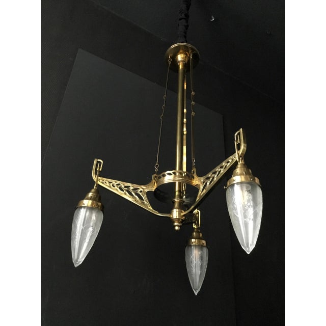 Art Nouveau Chandelier, Vienna, 1900s For Sale - Image 6 of 12