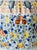Metal Antique Polychrome Table Lamp with Silk Lampshade, 1890s For Sale - Image 7 of 15