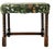 19th Century Rustic Farmhouse Bobbin Turned Ottoman with Upholstered Seat For Sale