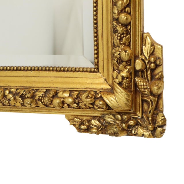 Antique French Gold Bevelled Mirror, 1890s For Sale - Image 11 of 18