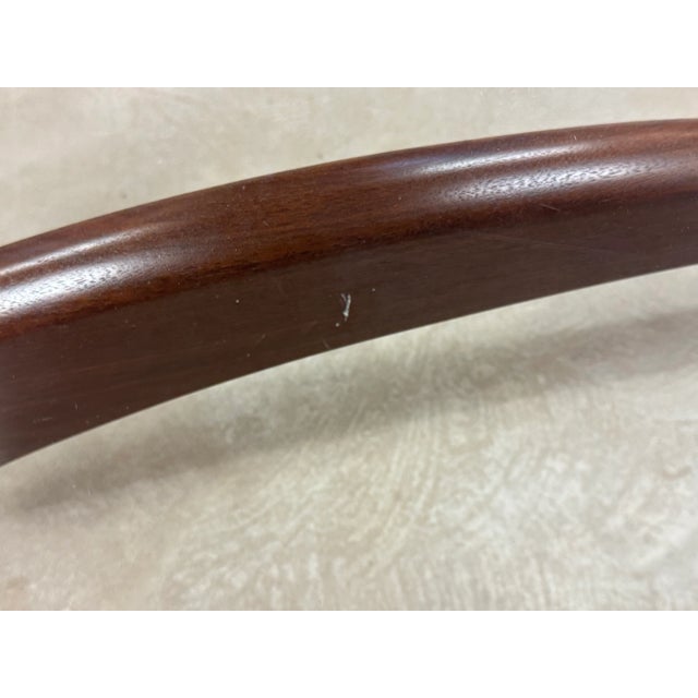 Mid 20th Century Refinished Vladimir Kagan Style Walnut Lucite and Glass Coffee Table For Sale - Image 9 of 9