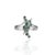 Metal Artistic Abstract Vibrant Emerald Bubble Ring in 925 Sterling Silver, Size 8 For Sale - Image 7 of 12
