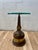 Vintage Hollywood Regency Turtle Pedestal Side Table With Brass and Glass Top For Sale - Image 12 of 12