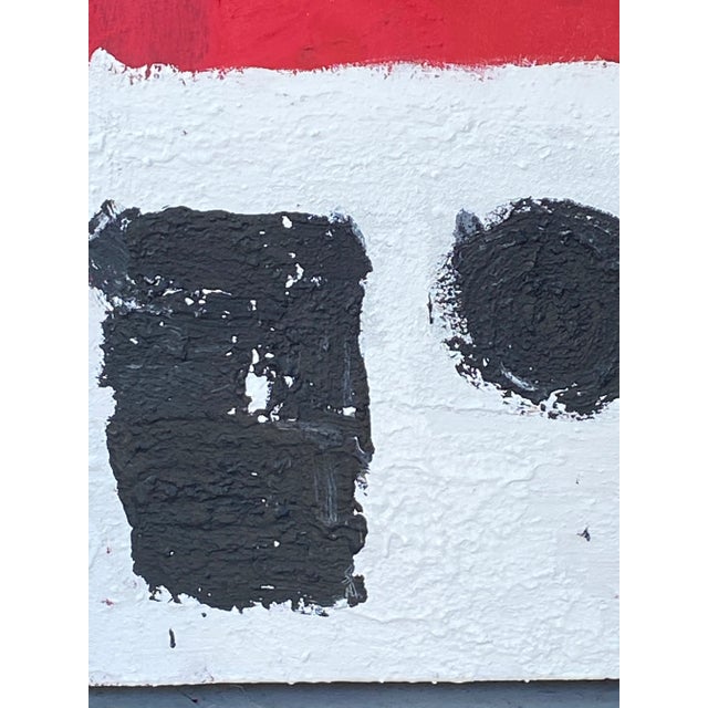 Paint Large Contemporary Red Abstract Painting For Sale - Image 7 of 11