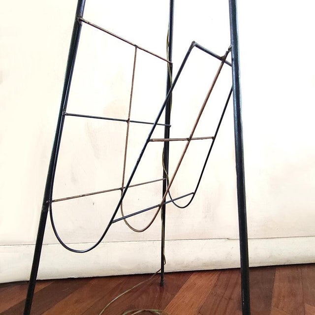 Vintage Floor Lamp in Velvet For Sale - Image 5 of 6