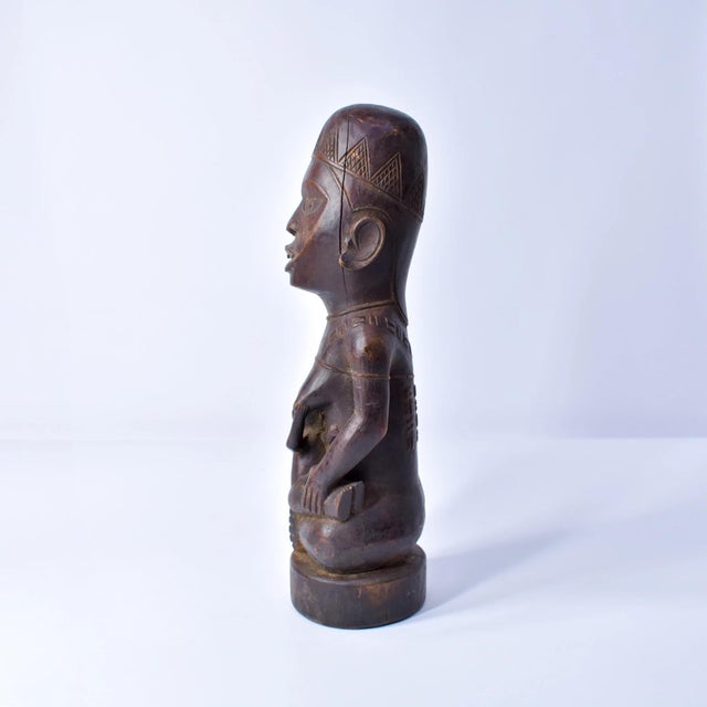 Early 20th Century Early 20th Century Kongo Maternity Figure on Base For Sale - Image 5 of 17