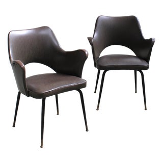 Dove Grey Armchairs, 1960s, Set of 2 For Sale