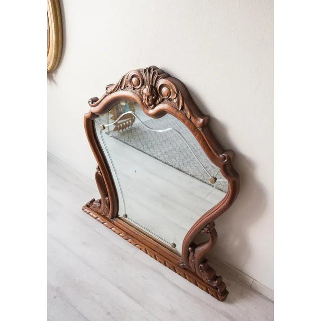 Spanish Carved Wood Mirror, 1940s For Sale - Image 3 of 9