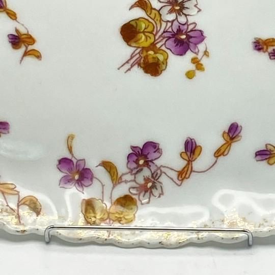 White Limoges Ak CD Antique Hand Painted Porcelain Tray / Platter 13.5-inch (Klingenberg/Dwenger) France 1900's For Sale - Image 8 of 18