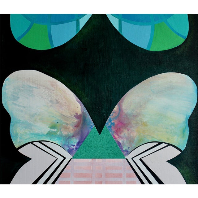 Mid-Century Modern Contemporary Painting "Butterfly #1" by Mary Crane Nutter For Sale - Image 3 of 3