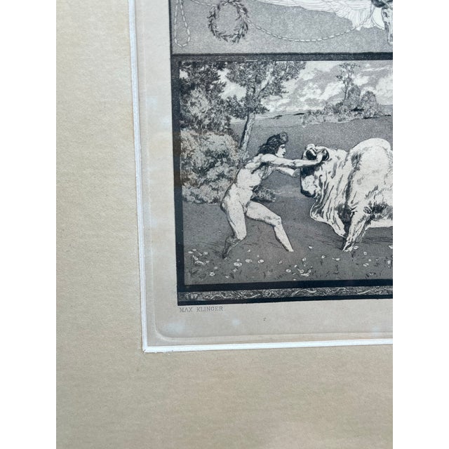 Apollo and Daphne II by German Symbolist artist Max Klinger (1857–1920), Plate XI from Rettungen Ovidischer Opfer (Rescues...
