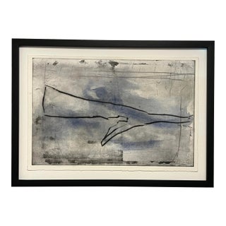 Curt Asker (1930-2015), Abstract Etching, 2/3, Eye Catching, Uniquely Embellished, Signed For Sale