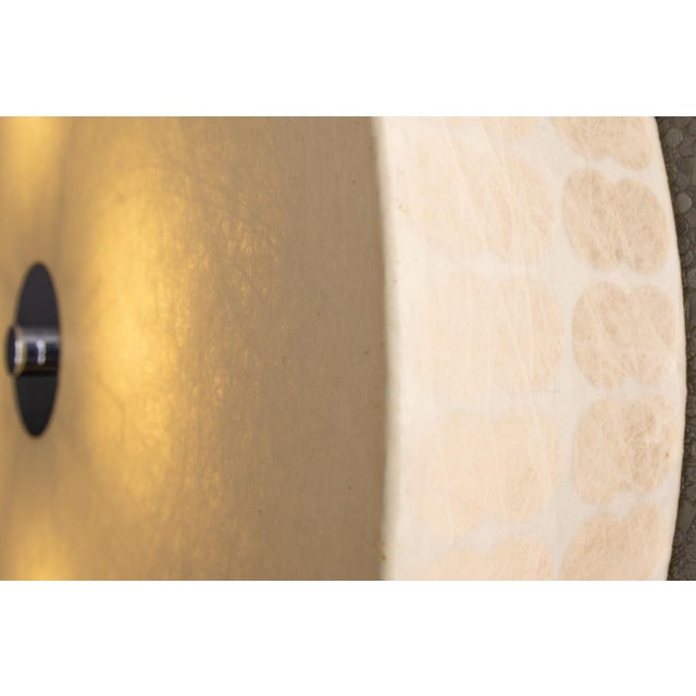 Large Mid-Century Modern Round White Cocoon Flush Mount from Goldkant Leuchten, 1960s For Sale - Image 10 of 18