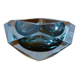 Vintage Diamond Shaped Bowl attributed to Flavio Poli for Seguso For Sale