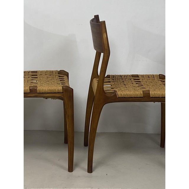 Set of four Italian chairs from the 1960s, Havana model, made by Consorzio Sedie Friuli in the Friuli region, a major...