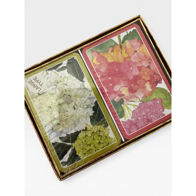 2010s Caspari Endless Summer Double Deck Bridge Playing Cards Jumbo Type For Sale - Image 5 of 8