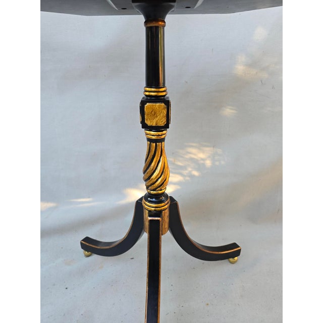 Regency Accent Table With Tripod Base For Sale In Los Angeles - Image 6 of 10