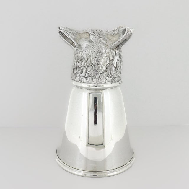 Antique j.e. Caldwell Sterling Silver Cup Hunting Fox Head Stirrup Cup For Sale In Philadelphia - Image 6 of 14