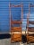 Late 20th Century Rattan Bamboo Folding Ladder Etageres a Pair For Sale - Image 5 of 7