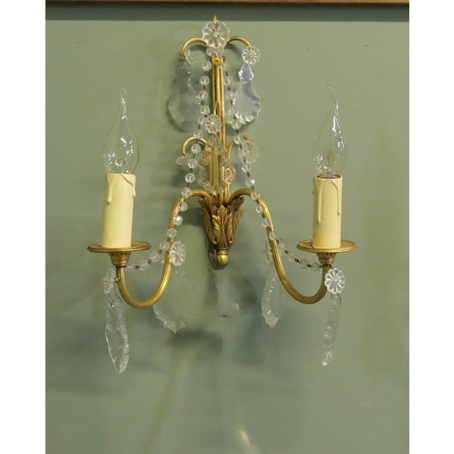 Metal French Wall Chandeliers, 1920, Set of 2 For Sale - Image 7 of 8