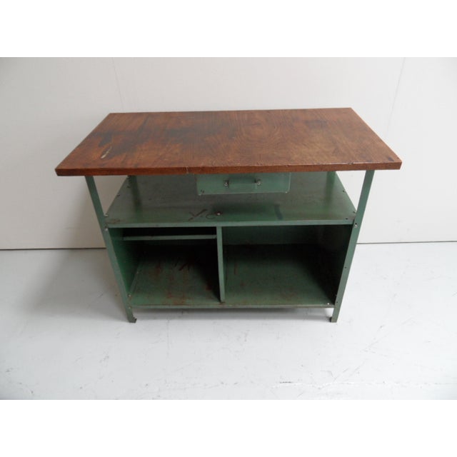 Vintage Industrial Work Bench, 1950s For Sale - Image 11 of 11