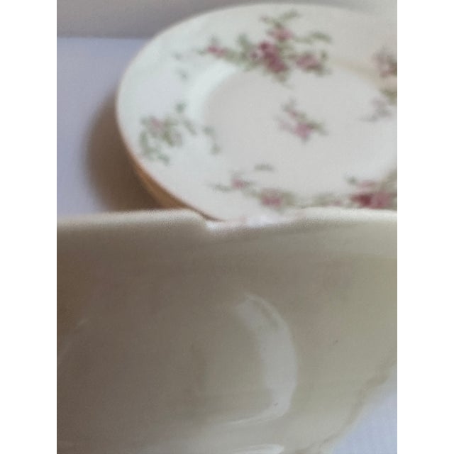 Antique Haviland Limoges France Six(6) 6.6"d Dessert Plates Schleiger-151-1 Pink Floral Pattern For Sale - Image 9 of 12