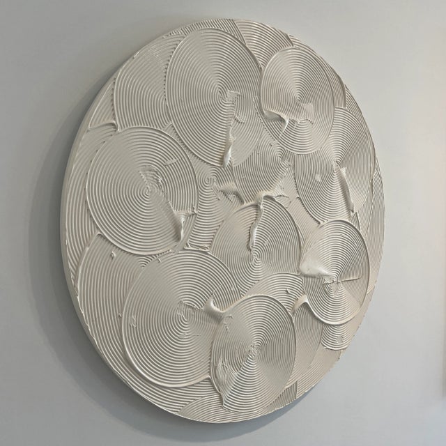 Contemporary "Rythm" Minimalist Mixed-Media Painting by Aude Herledan For Sale - Image 3 of 8