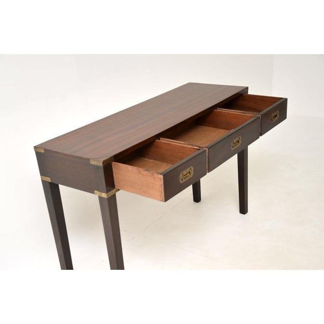 Antique Military Campaign Console Table, 1930s For Sale - Image 10 of 11