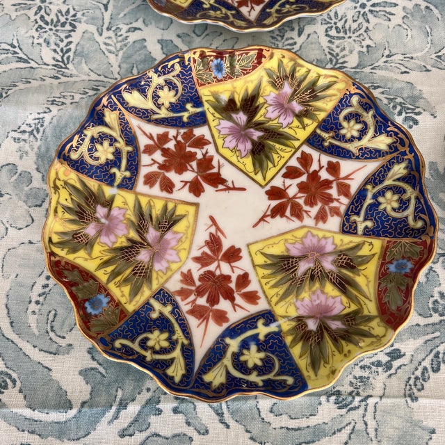 Early 20th Century Antique Austrian Ovington Imari Style Gilded Decorative Plates - Set of 4 For Sale - Image 5 of 9