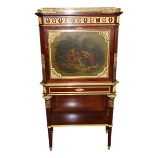 French Louis XVI Bronze Mounted Vernis Martin Secretary Desk by Henri Picard For Sale