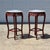 Late 20th Century Carved Red Mahogany Stone Top Corner Tables Pedestals Plant Stands, a Pair For Sale - Image 4 of 15