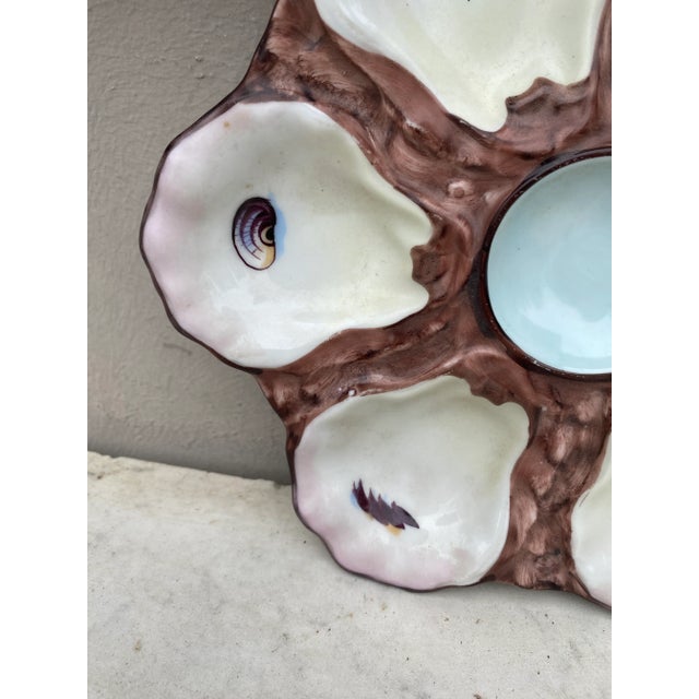 Porcelain Oyster Plate With Shells, circa 1900.