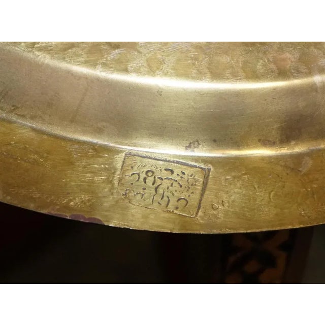 Vintage Moorish Moroccan Brass Folding Tray Table, 1920s For Sale - Image 10 of 14