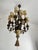 Prestigious set of 2 French 10-light chandeliers in wrought iron and brass, 1980s Found in a noble apartment, in more than...