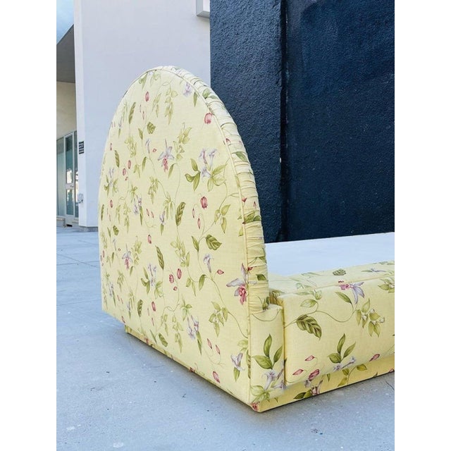 Vintage 1960s Floral Upholstered Twin Bed, Hollywood Regency Style For Sale - Image 9 of 15