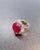 Early 21st Century Bochic "Orient" Vintage African Ruby & White Topaz Ring Set in 18K Gold & Silver For Sale - Image 5 of 18