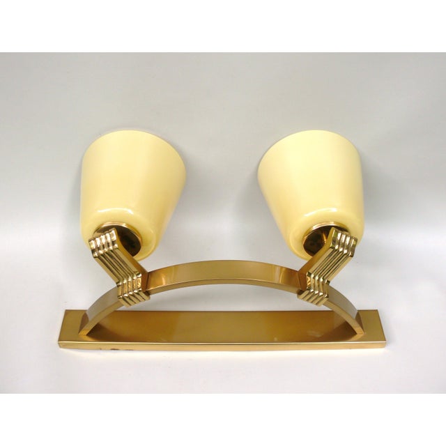 Large Art Deco Wall Lamp in Brass, 1930s For Sale - Image 4 of 18