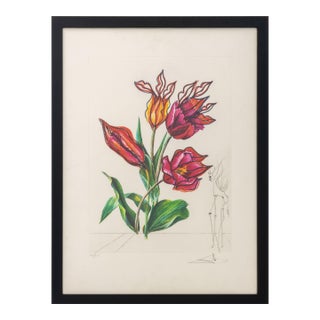 Salvador Dali "Tulip (Lips)" Etching, 1972 For Sale