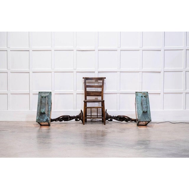 Georgian Verdigris Lanterns, 1800, Set of 2 For Sale - Image 14 of 18