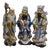 3 Ceramic Fu Lu Shou Star Gods Good Fortune Prosperity Longevity Statues 23" For Sale