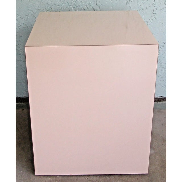 Mid-Century Modern Vintage Cube Accent Table Tan Great condition! Mid century vintage clean and minimalist style accent...