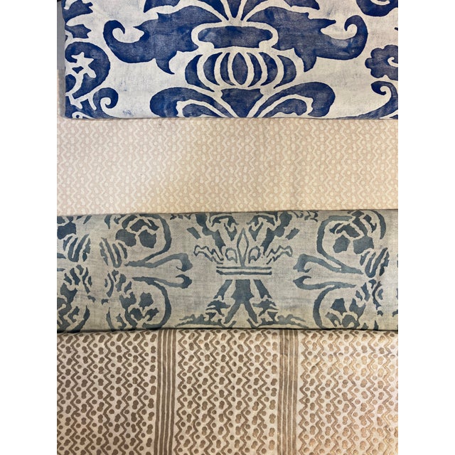 Fortuny Blue and White Chandelier Shade For Sale In Philadelphia - Image 6 of 7