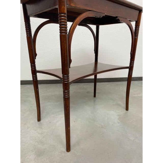 Wood Secession Side Table attributed to J&J Kohn, 1890s For Sale - Image 7 of 10