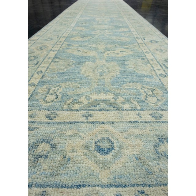 Textile Turkish Oushak Runner Rug 2'10" x 11'10" #17808 For Sale - Image 7 of 8