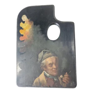 Early 20th Century European Painted Portrait on an Artist Palette