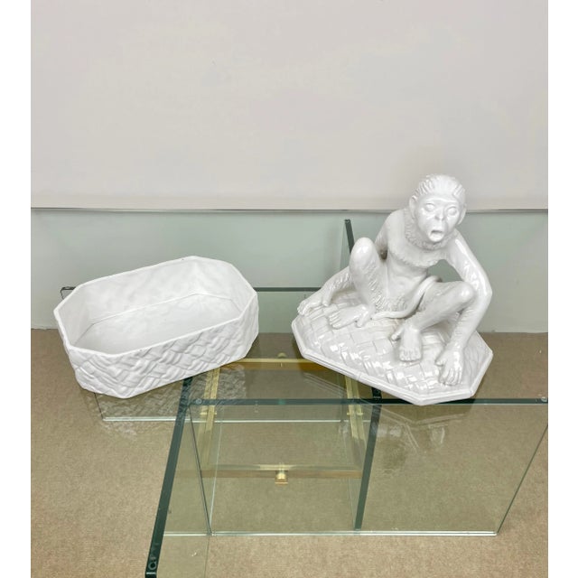 Ceramic Ceramic Monkey Box Sculpture from Vivai Del Sud, Italy, 1970s For Sale - Image 7 of 14