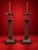 Neoclassical Bronze-Tone Column Table Lamps - Pair For Sale - Image 4 of 6