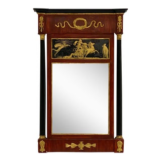 Italian Carved Painted & Gilt Mirror, Circa 1810 For Sale